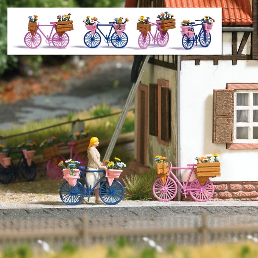 BUSCH 1820 H0 Blumen-Fahrräder 